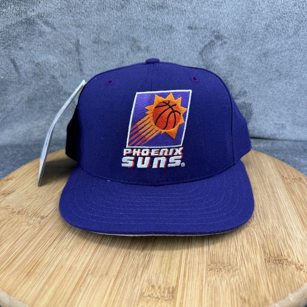 Phoenix Suns Vtg Hat Cap Fitted Mens 7 1/4 Purple NBA Wool New Era 90s
